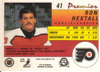 1990-91 O-Pee-Chee Premier #41 Ron Hextall Back