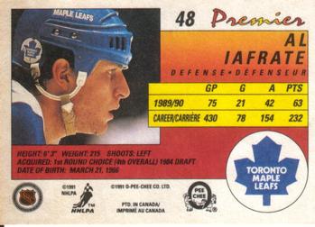 1990-91 O-Pee-Chee Premier #48 Al Iafrate Back