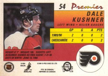 1990-91 O-Pee-Chee Premier #54 Dale Kushner Back