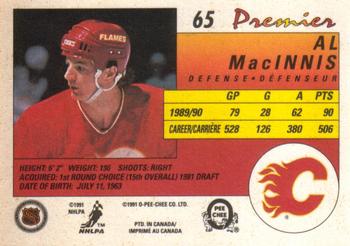 1990-91 O-Pee-Chee Premier #65 Al MacInnis Back