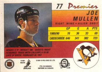 1990-91 O-Pee-Chee Premier #77 Joe Mullen Back