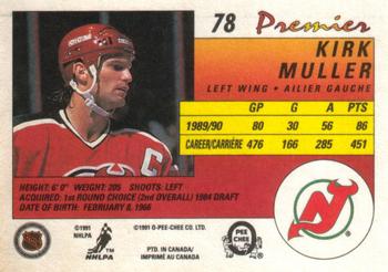 1990-91 O-Pee-Chee Premier #78 Kirk Muller Back