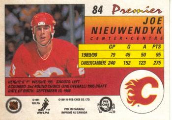1990-91 O-Pee-Chee Premier #84 Joe Nieuwendyk Back
