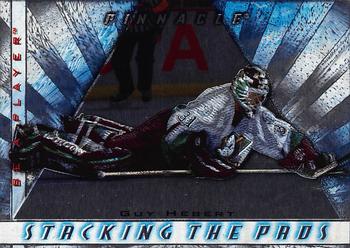 1997-98 Pinnacle Be a Player - Stacking the Pads #1 Guy Hebert Front