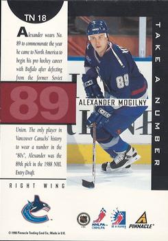 1997-98 Pinnacle Be a Player - Take a Number #TN18 Alexander Mogilny Back