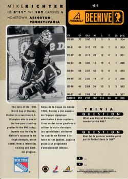 1997-98 Pinnacle Beehive - Golden Portraits #41 Mike Richter Back