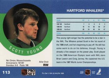 1990-91 Pro Set #113 Scott Young Back