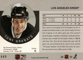 1990-91 Pro Set #117 Tony Granato Back