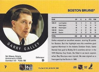 1990-91 Pro Set #7 Garry Galley Back