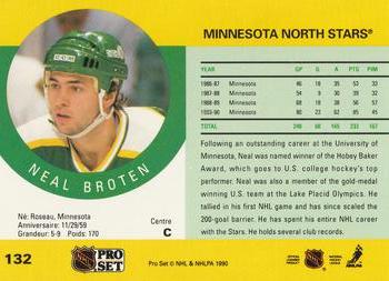 1990-91 Pro Set #132 Neal Broten Back