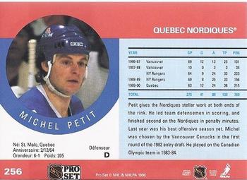 1990-91 Pro Set #256 Michel Petit Back