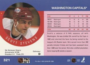 1990-91 Pro Set #321 Scott Stevens Back