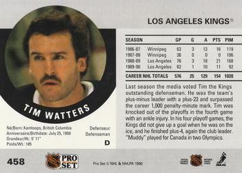 1990-91 Pro Set #458 Tim Watters Back