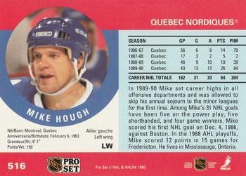 1990-91 Pro Set #516 Mike Hough Back