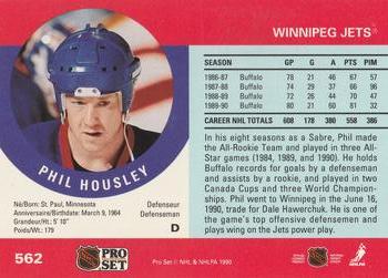 1990-91 Pro Set #562 Phil Housley Back