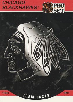 1990-91 Pro Set #569 Chicago Blackhawks Logo Front