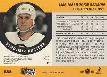 1990-91 Pro Set #588 Vladimir Ruzicka Back