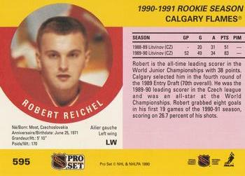 1990-91 Pro Set #595 Robert Reichel Back
