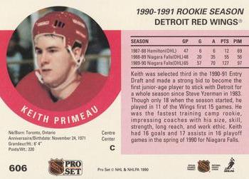 1990-91 Pro Set #606 Keith Primeau Back