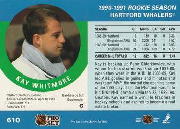 1990-91 Pro Set #610 Kay Whitmore Back