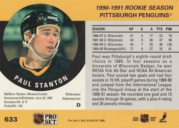 1990-91 Pro Set #633 Paul Stanton Back