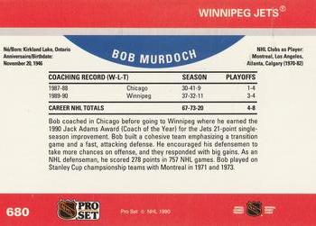1990-91 Pro Set #680 Bob Murdoch Back