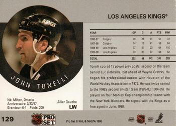 1990-91 Pro Set #129 John Tonelli Back