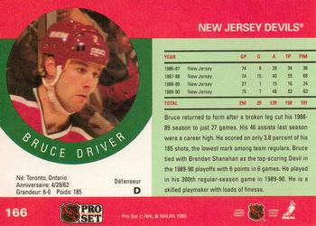 1990-91 Pro Set #166 Bruce Driver Back
