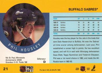 1990-91 Pro Set #21 Phil Housley Back