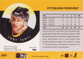 1990-91 Pro Set #241 Tony Tanti Back