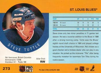 1990-91 Pro Set #273 Steve Tuttle Back
