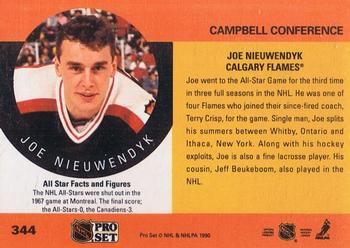 1990-91 Pro Set #344 Joe Nieuwendyk Back
