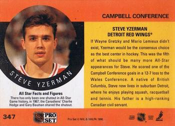1990-91 Pro Set #347 Steve Yzerman Back