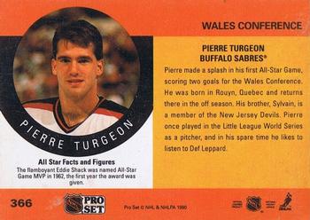 1990-91 Pro Set #366 Pierre Turgeon Back