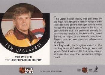 1990-91 Pro Set #NNO The Lester Patrick Trophy Back