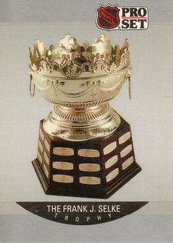1990-91 Pro Set #389 The Frank J. Selke Trophy Front