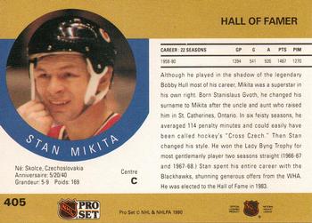 1990-91 Pro Set #405 Stan Mikita Back