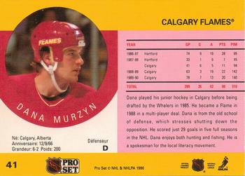 1990-91 Pro Set #41 Dana Murzyn Back