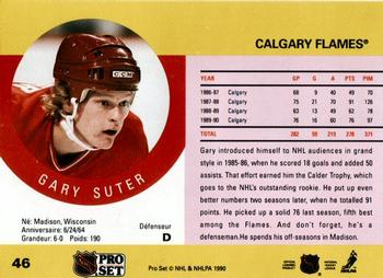 1990-91 Pro Set #46 Gary Suter Back