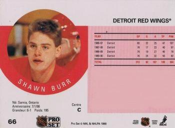 1990-91 Pro Set #66 Shawn Burr Back