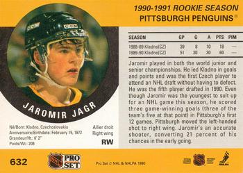 1990-91 Pro Set #632 Jaromir Jagr Back