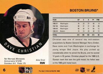 1990-91 Pro Set #6 Dave Christian Back