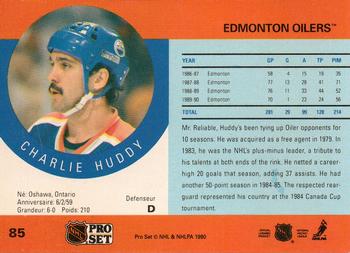 1990-91 Pro Set #85 Charlie Huddy Back
