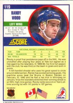 1990-91 Score American #119 Randy Wood Back