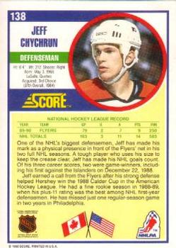 1990-91 Score American #138 Jeff Chychrun Back