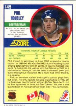 1990-91 Score American #145 Phil Housley Back