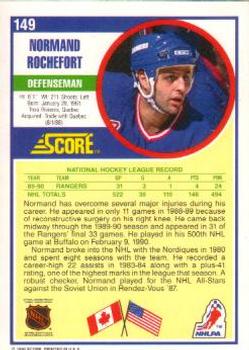 1990-91 Score American #149 Normand Rochefort Back