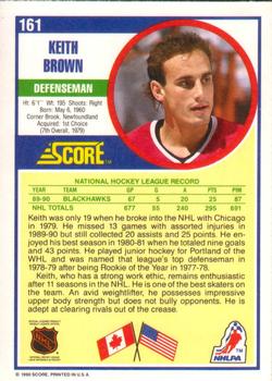 1990-91 Score American #161 Keith Brown Back