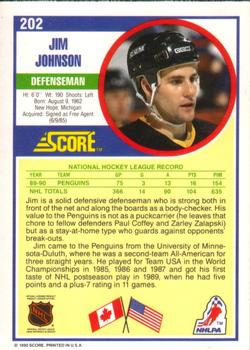1990-91 Score American #202 Jim Johnson Back