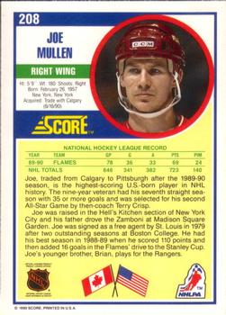 1990-91 Score American #208 Joe Mullen Back